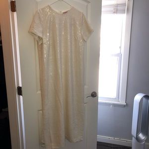J. Crew Sequin Maxi Shift Dress